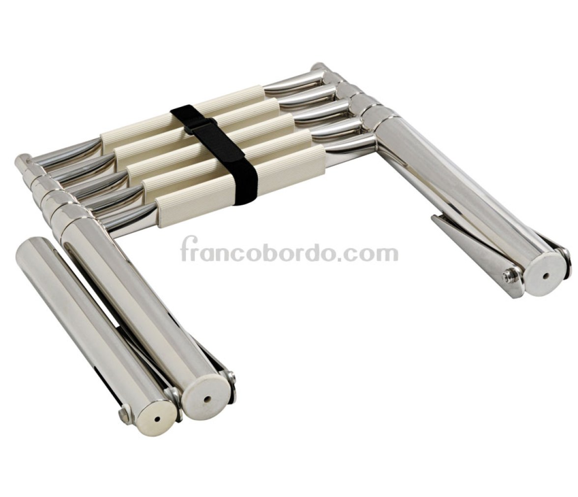 Escalera Telescopica Acero Inoxidable con Asa