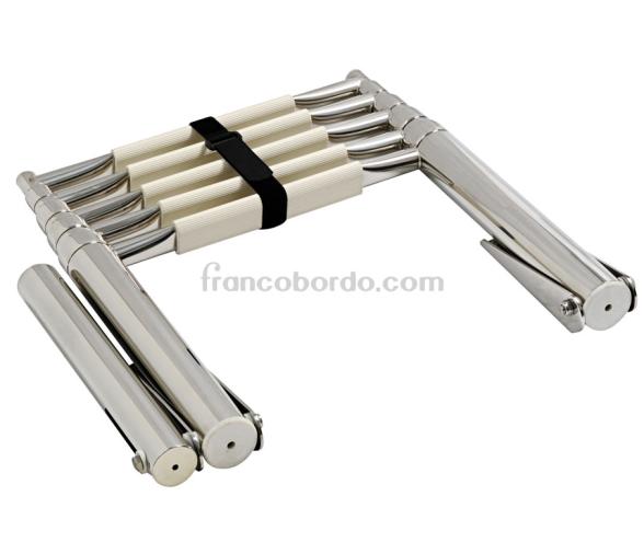 Escalera Telescopica Acero Inoxidable con Asa