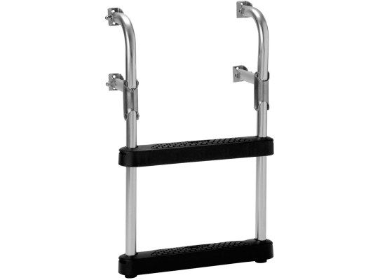 Garelick Compact Transom Ladder with 12" Black Poly Steps