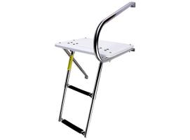 Garelick Escalera Telescopica con Plataforma de Popa Exterior