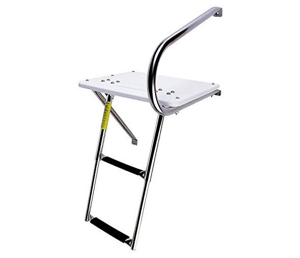 Garelick Escalera Telescopica con Plataforma de Popa Exterior