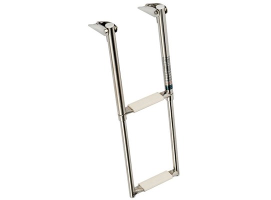 Escalera Telescopica Inox Estrecha 2 Peldaños