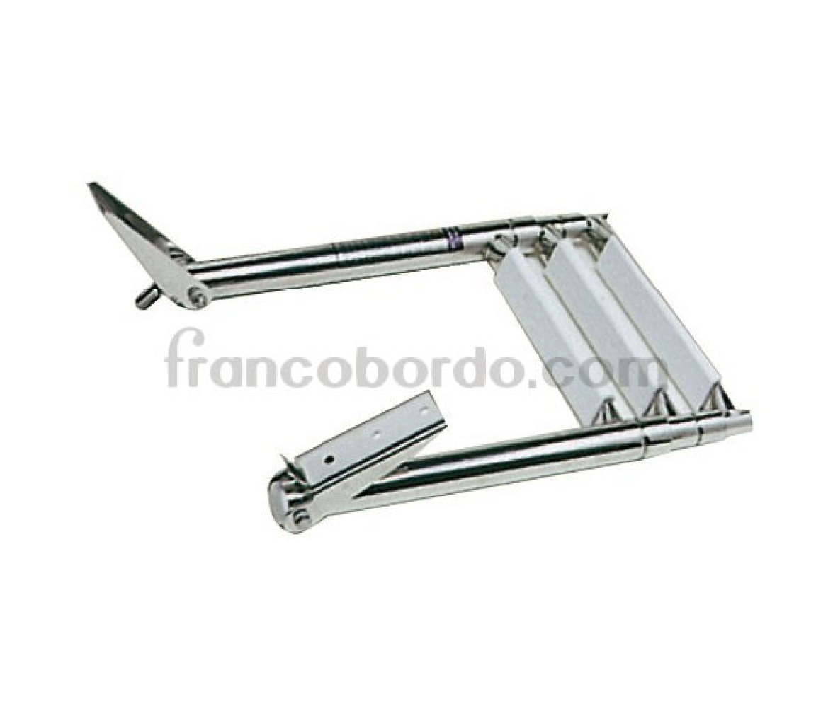 Escalera Telescopica Inox Estrecha 2 Peldaños