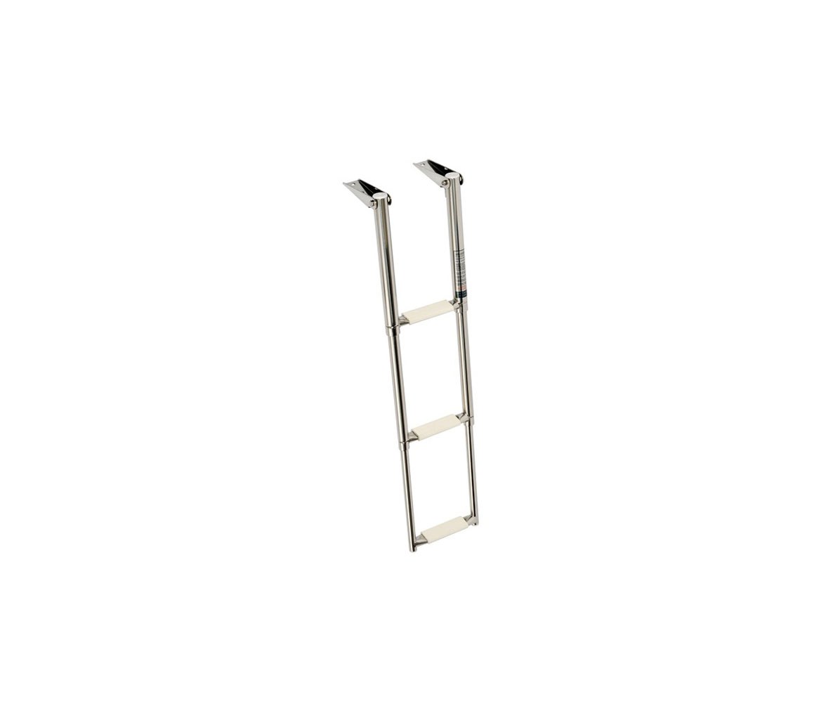 Escalera Telescopica Inox Estrecha 3 Peldaños