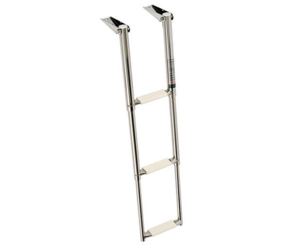 Escalera Telescopica Inox Estrecha 3 Peldaños