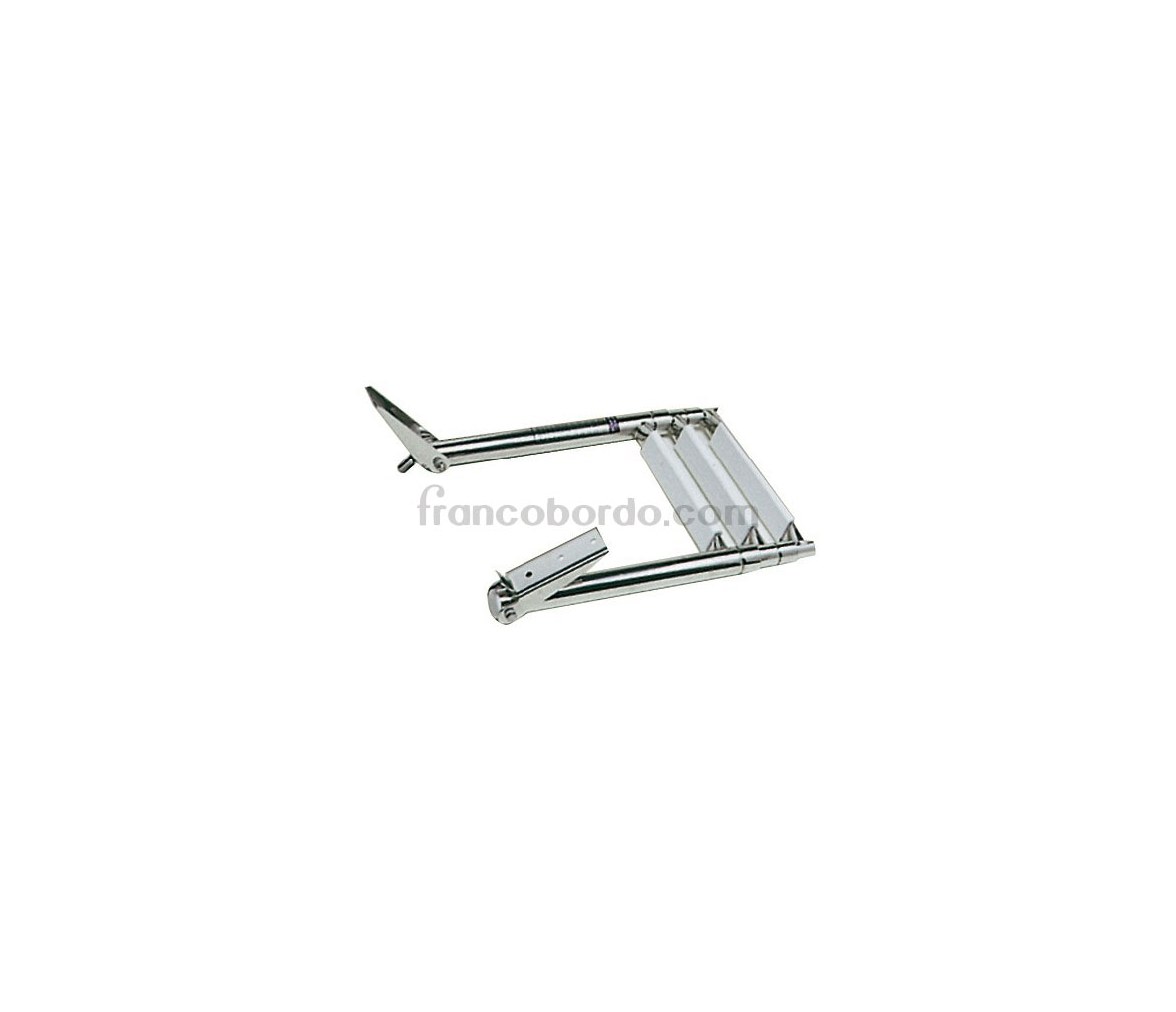 Escalera Telescopica Inox Estrecha 3 Peldaños