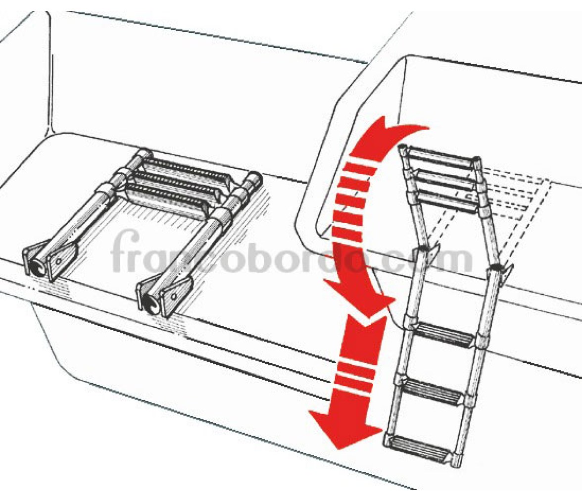 Escalera Telescopica Inox Standard 4 Peldaños
