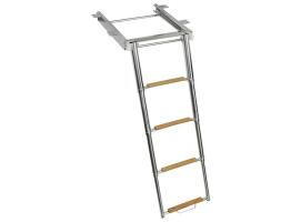 Escalera Top Line con 4 Peldaños de Teca