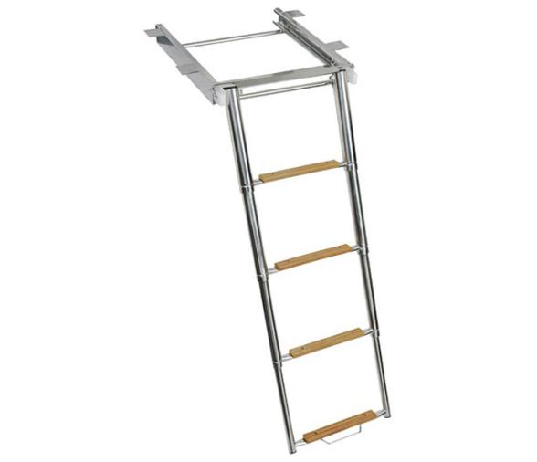 Escalera Top Line con 4 Peldaños de Teca