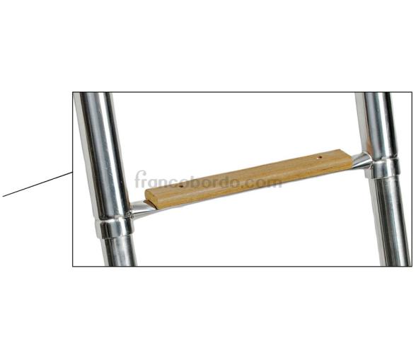 Escalera Top Line con 4 Peldaños de Teca