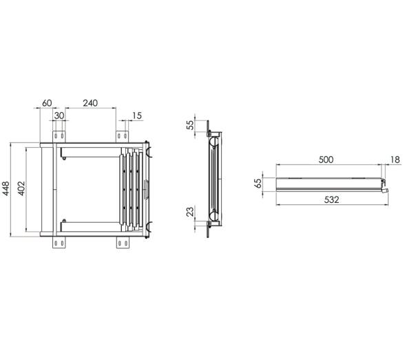 Escalera Top Line con 4 Peldaños de Teca