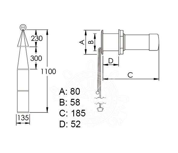 Escalera de Emergencia Empotrable con tuerca