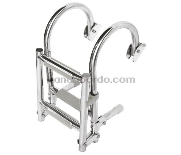 Escalera Inox Plegable con Pasamanos