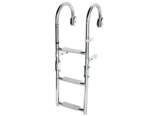 Escalera Inox Plegable con Pasamanos