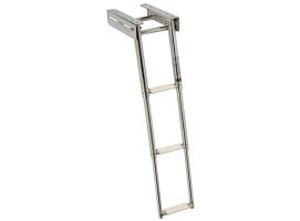 Escalera Plegable Inox  AISI316 3 Peldaños Ovalados Estrecha