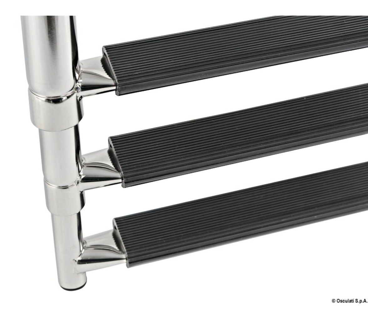 Escalera Telescopica Inox Standard 5 Peldaños Negro