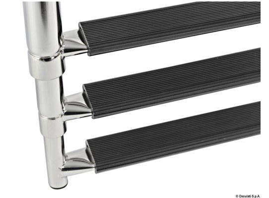 Escalera Telescopica Inox Standard 5 Peldaños Negro