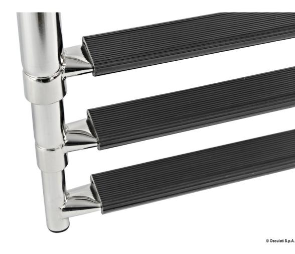 Escalera Telescopica Inox Standard 5 Peldaños Negro