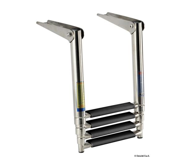 Escalera Telescopica Inox Standard 5 Peldaños Negro