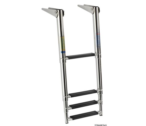 Escalera Telescopica Inox Standard 5 Peldaños Negro
