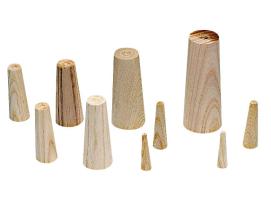 Series of 10 emergency wooden plugs 8 to 38 mm