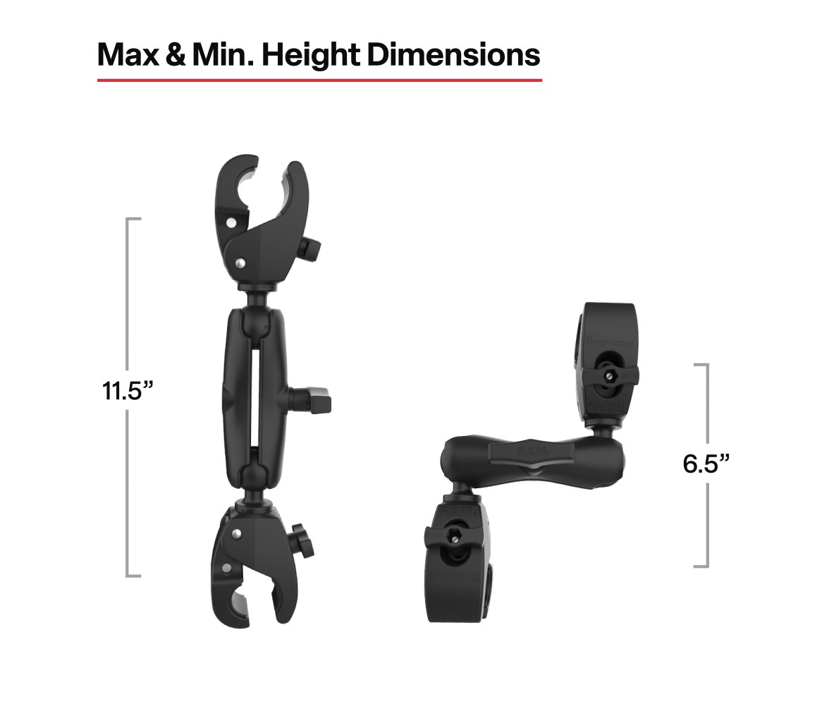 Estabilizador de motor de pesca con bases de pinza Tough-Claw de 1” - 1.6”