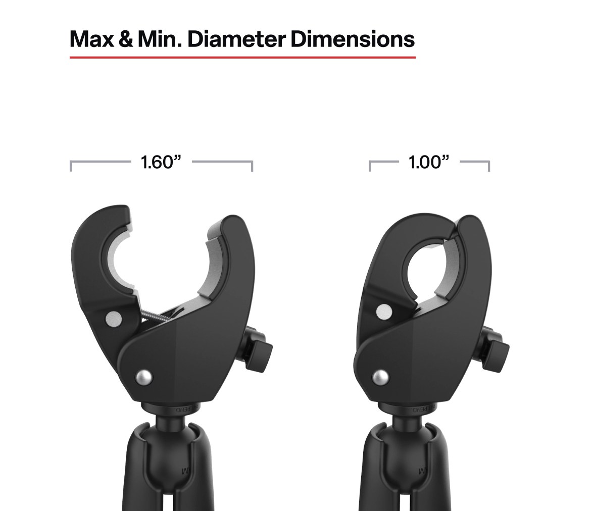 Estabilizador de motor de pesca con bases de pinza Tough-Claw de 1” - 1.6”