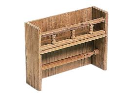 Estante con Especiero-papel cocina en Teca