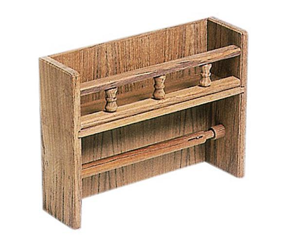 Estante con Especiero-papel cocina en Teca