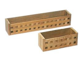 Estante multiusos tipo rejilla en teca