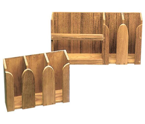 Estante para platos-tazas en teca