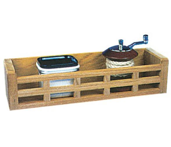 Estante para recipientes tipo rejilla en teca