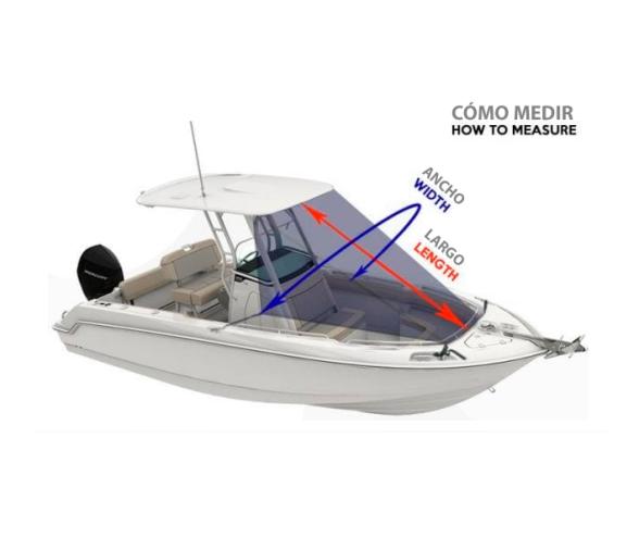 Extension Frontal Bimini T-Top Azul