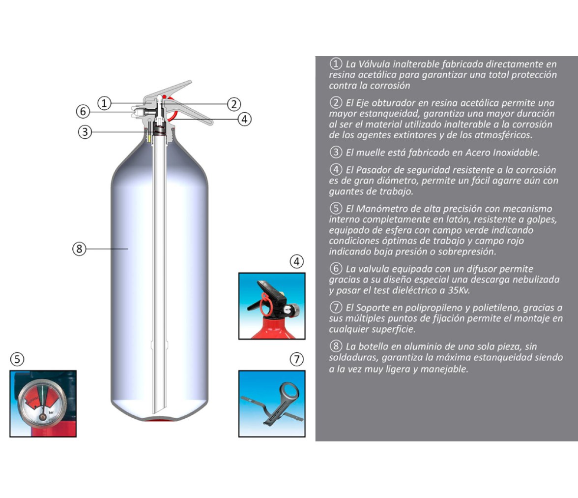 Extintor de Espuma 2 Kg Manual