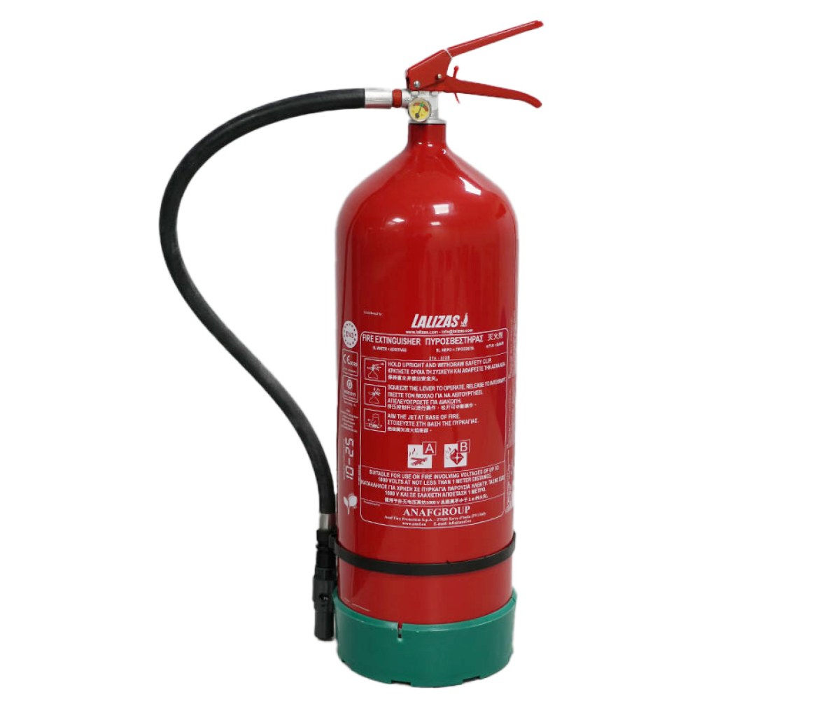 Extintor de espuma LALIZAS sin PFAS, 9 L, presión almacenada, soporte de pared