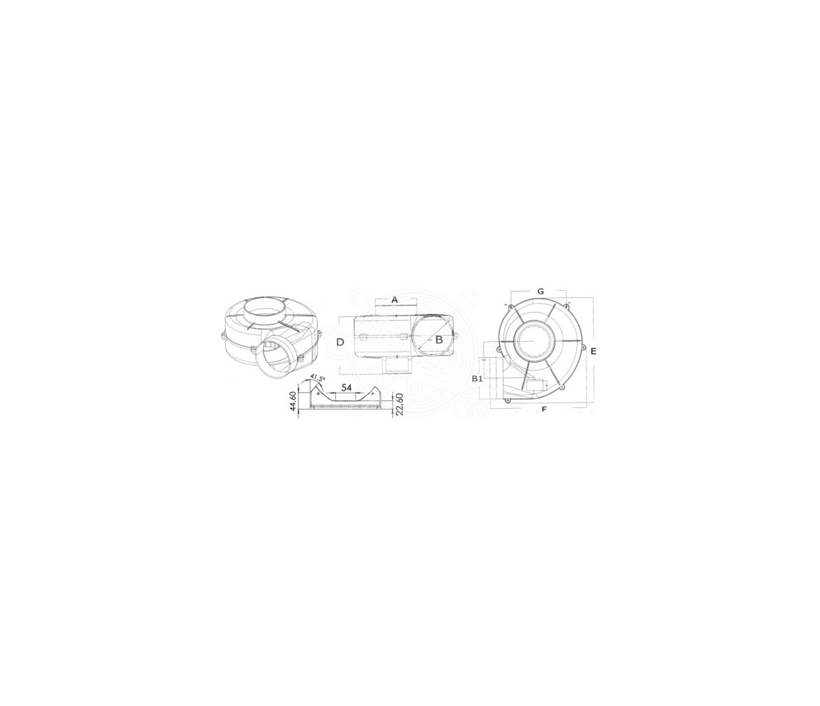 Fuel vapour centrifugal extractor for with bracket