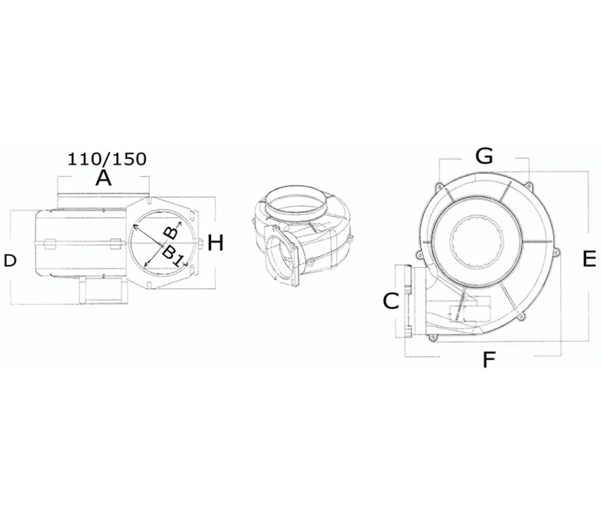 Extractor centrífugo de vapor de combustible para montaje