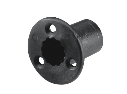 Fijacion de Recambio para Empotrar Negro Plastico