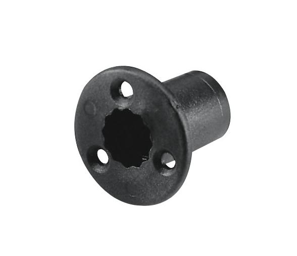 Fijacion de Recambio para Empotrar Negro Plastico