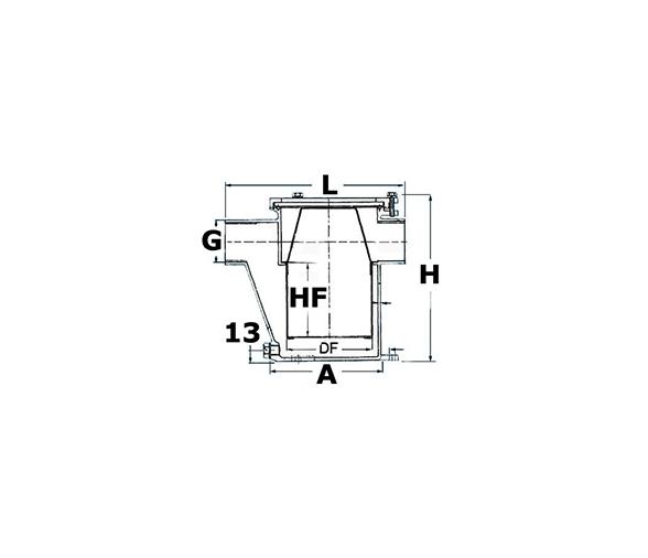 Filtro de agua motor refrigeracion acero inox