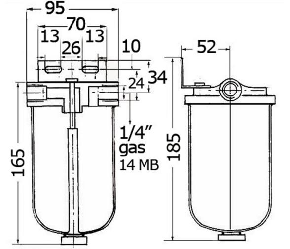 Filtro purificador Diesel con cartucho