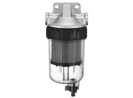 Filtro Decantador agua-combustible con tornillo drenaje