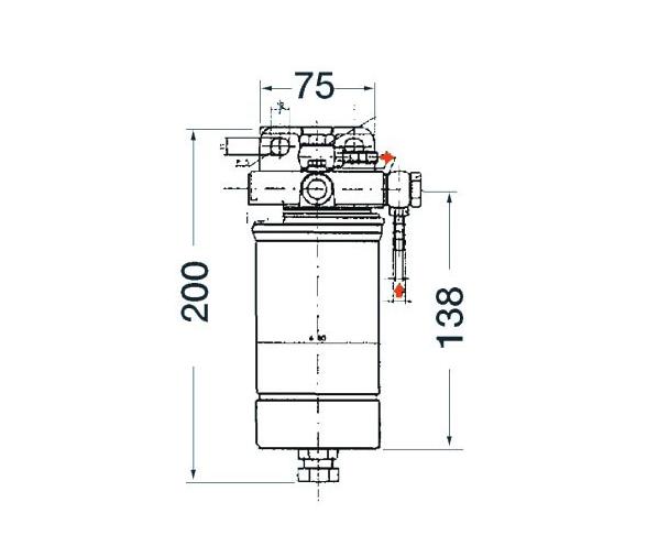 Filtro Separador Combustible 12 Micras
