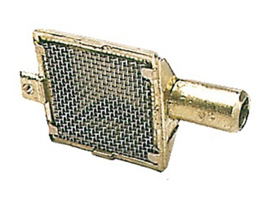 Filtro aspiracion laton cromado horizontal