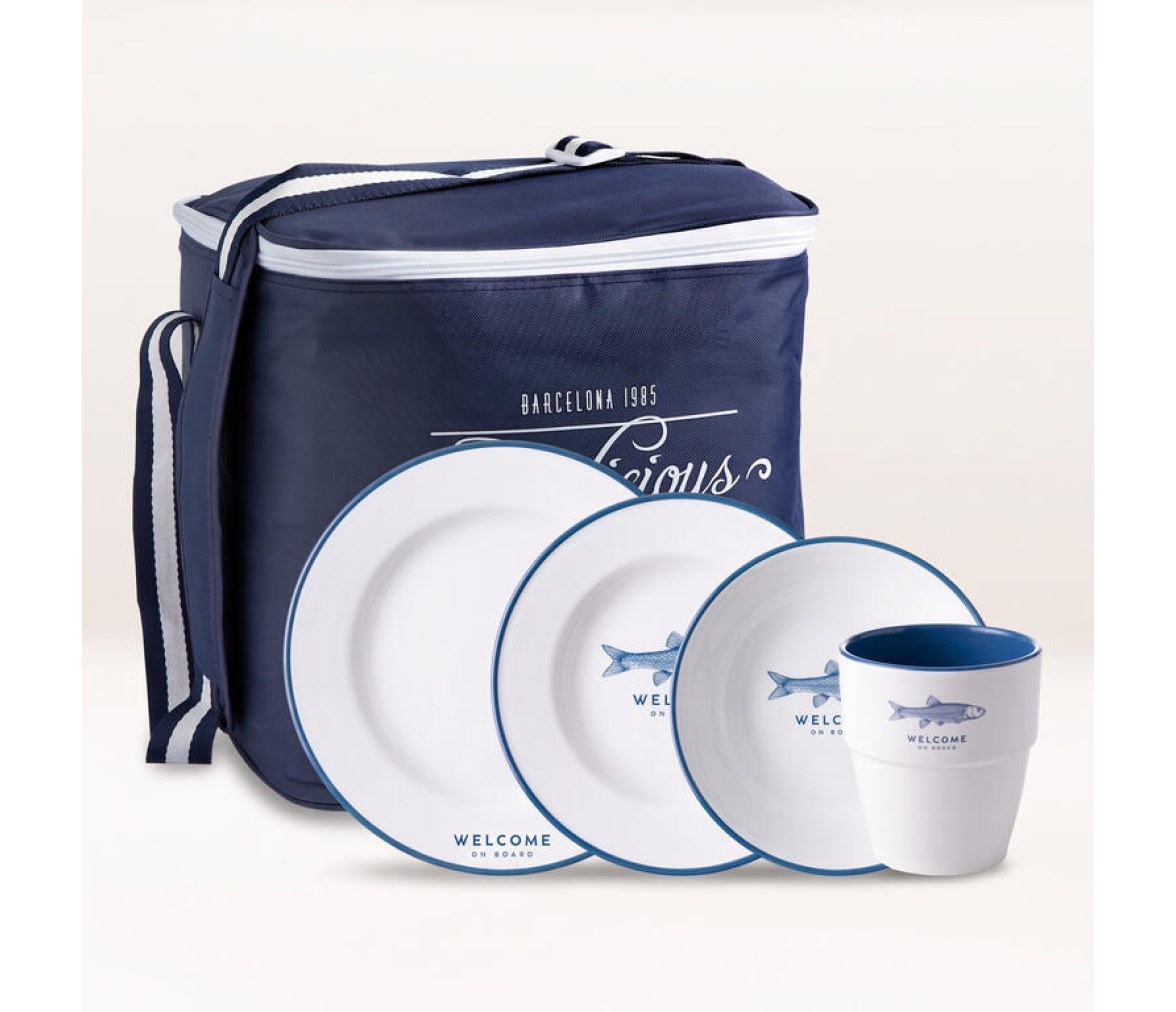 Fish - Pack Vajilla, Set 16 Pcs. - Marine Business