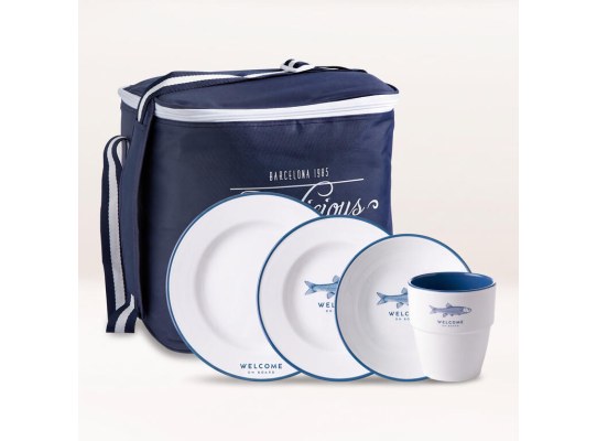 Fish - Pack Vajilla, Set 24 Pcs. - Marine Business