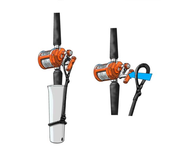 Fishmaster Correa de seguridad para barra superior en T