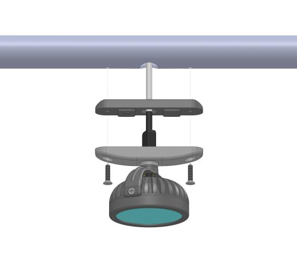 Foco Exterior para encajar en Tubo de Acero