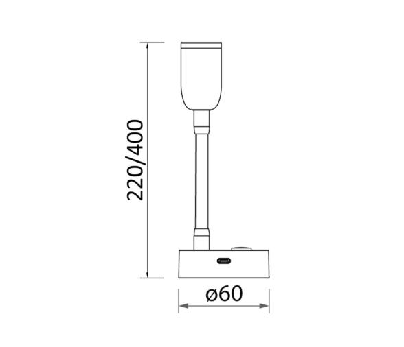 Osculati Foco LED Articulado Negro