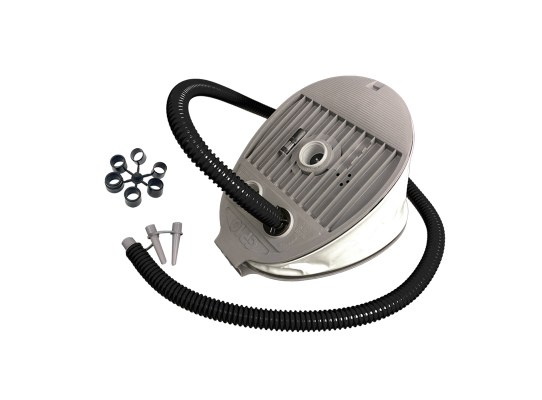 Footpump, w/ double chamber